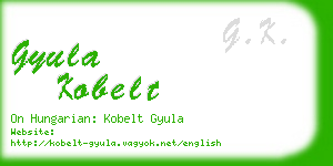 gyula kobelt business card